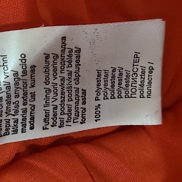 Venus Orange Off The Shoulder Bodycon Slit Tiered Ruffle Bell Sleeve Dress - Picture 5 of 6